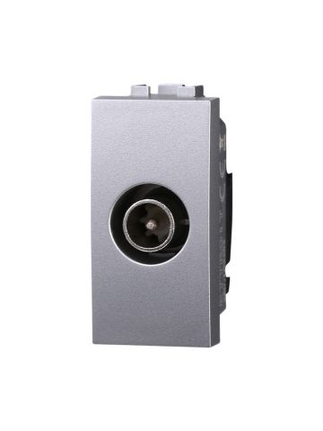 ETTROIT CONNETTORE TV MASCHIO PASSANTE - SERIE SPACE - GRIGIO (LG2253) Compatibile BTicino Living