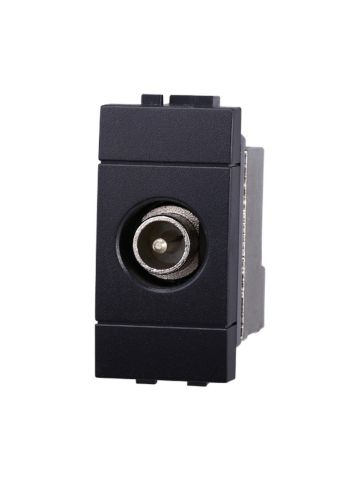 ETTROIT CONNETTORE TV MASCHIO - SERIE SPACE - NERO (LN2250) Compatibile BTicino Living