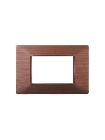 ETTROIT PLACCA IN PLASTICA 3 MODULI - SERIE STARLIGHT - BRONZO SATINATO (EV85310) Compatibile Vimar Plana