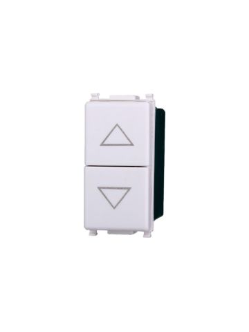ETTROIT PULSANTE DOPPIO SALISCENDI - SERIE STARLIGHT - BIANCO (EV1202) Compatibile Vimar Plana