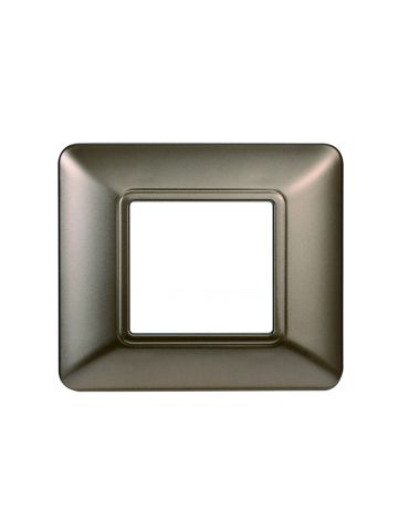 ETTROIT PLACCA IN PLASTICA 2 MODULI - SERIE SOLAR - BRONZO (MT83210) Compatibile BTicino Matix