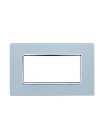 ETTROIT PLACCA IN VETRO 4 MODULI - SERIE SOLAR - BIANCO (MT84401) Compatibile BTicino Matix