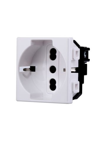 ETTROIT PRESA SCHUKO 16A - SERIE SOLAR - BIANCO (MT2102) Compatibile BTicino Matix