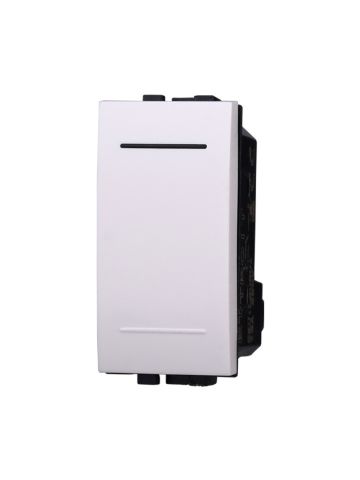 ETTROIT PULSANTE BASCULANTE UNIPOLARE 16A - SERIE SPACE - BIANCO (LB1001) Compatibile BTicino Living
