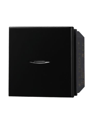 ETTROIT PULSANTE ASSIALE 2P 1P 16A 220V - SERIE MOON - NERO (AN3402) Compatibile BTicino Axolute