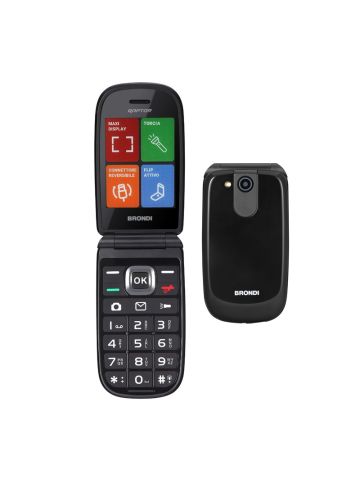 BRONDI RAPTOR (NERO) - TELEFONO CELLULARE PER ANZIANI - TORCIA