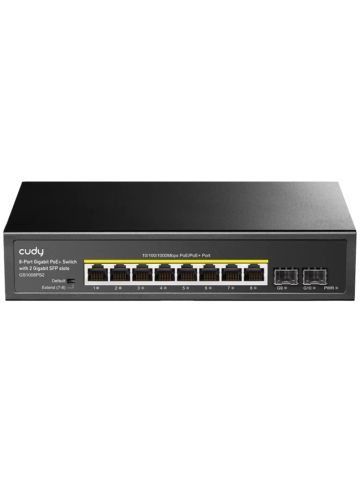 CUDY GS1008PS2 - 8-PORT GIGABIT POE+ SWITCH WITH 2 GIGABIT SFP SLOT 120W