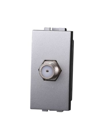 ETTROIT CONNETTORE TV SAT A VITE - SERIE SPACE - GRIGIO (LG2252) Compatibile BTicino Living