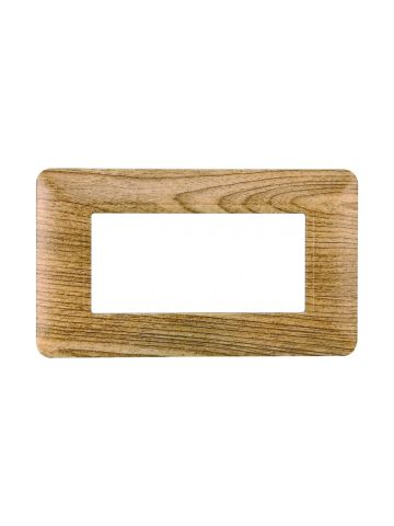 ETTROIT PLACCA IN PLASTICA 4 MODULI - SERIE SOLAR - LEGNO ROVERE (MT83405) Compatibile BTicino Matix
