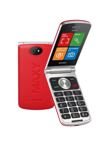 BRONDI MAXY (RED) - TELEFONO CELLULARE CON MAXY DISPLAY - TORCIA - FOTOCAMERA