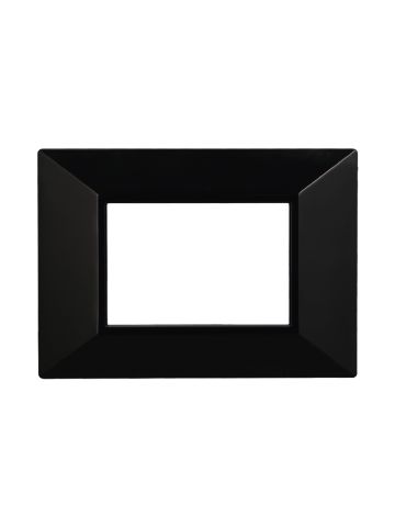 ETTROIT PLACCA PIRAMIDE 3 MODULI - SERIE MOON - NERO (AN90302) Compatibile ABB Axolute