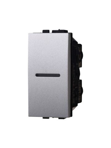 ETTROIT PULSANTE ASSIALE UNIPOLARE - SERIE MOON - GRIGIO (AG0601) Compatibile BTicino Axolute