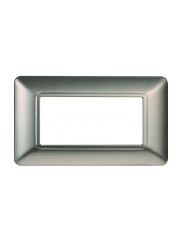 ETTROIT PLACCA IN PLASTICA 4 MODULI - SERIE SOLAR - TITANIO (MT83408) Compatibile BTicino Matix
