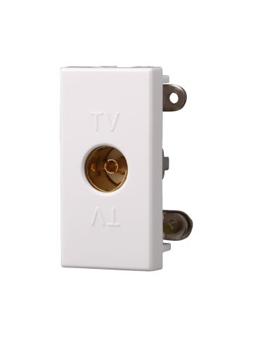 ETTROIT CONNETTORE TV FEMMINA - SERIE MOON - BIANCO (AB2251) Compatibile ABB Axolute