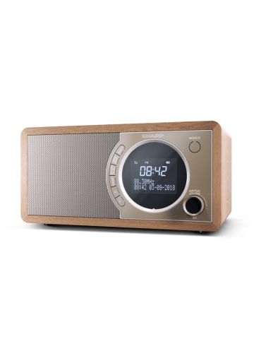 SHARP DR-450(BR) - RADIO DIGITALE - DAB/DAB+ - LCD MONOCROMATICO - 6W - BLUETOOTH - CHASSIS IN LEGNO - MARRONE