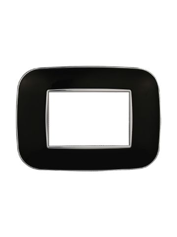 ETTROIT PLACCA ORBIS 3 MODULI - SERIE MOON - NERO (AN91302) Compatibile ABB Axolute