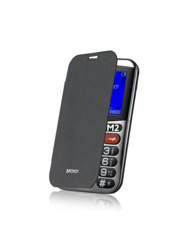 BRONDI AMICO CHIC (NERO) - TELEFONO CELLULARE PER ANZIANI - TASTO SOS - CONTROLLO REMOTO