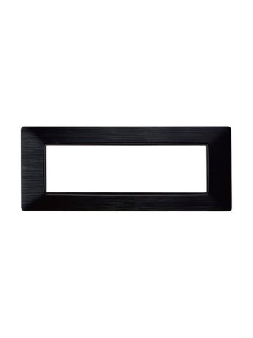 ETTROIT PLACCA IN PLASTICA 7 MODULI - SERIE STARLIGHT - NERO SATINATO (EV85614) Compatibile Vimar Plana