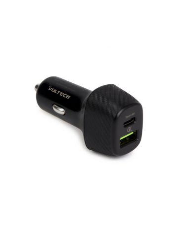 VULTECH CA-2QP - CARICATORE DA AUTO CON USB E TYPE C QUICKCHARGE 3.0 PD (MAX 38W)