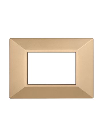 ETTROIT PLACCA PIRAMIDE 3 MODULI - SERIE MOON - ORO (AN90311) Compatibile ABB Axolute