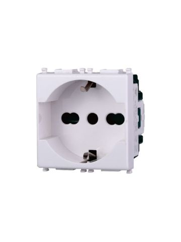 ETTROIT PRESA SCHUKO 16A - SERIE STARLIGHT - BIANCO (EV2102) Compatibile Vimar Plana