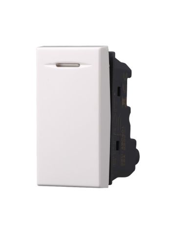 ETTROIT PULSANTE BASCULANTE UNIPOLARE 16A - SERIE MOON - BIANCO (AB1001) Compatibile ABB Axolute