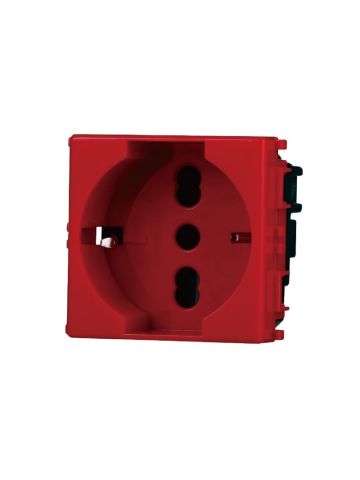 ETTROIT PRESA SCHUKO 16A - SERIE STARLIGHT - ROSSO (EV2116) Compatibile Vimar Plana