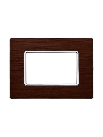 ETTROIT PLACCA IN ALLUMINIO 3 MODULI - SERIE SOLAR - BRONZO (MT86310) Compatibile BTicino Matix