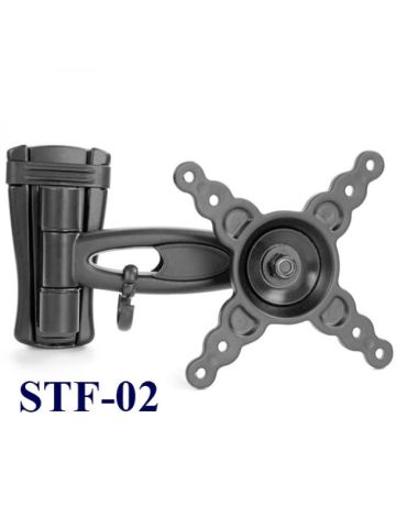 STF 02 SUPPORTO TV MONTAGGIO FACILE E SICURO_x000D_
SUPPORTO PER TV 10"-24" con 1 BRACCIO E 2 SNODI_x000D_
CARICO MASSIMO 15KG